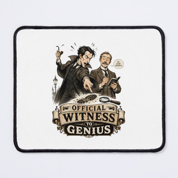 Item preview, Official Witness to Genius Sherlock Holmes and Watson Funny Detective Design designed and sold by Fenay Designs.