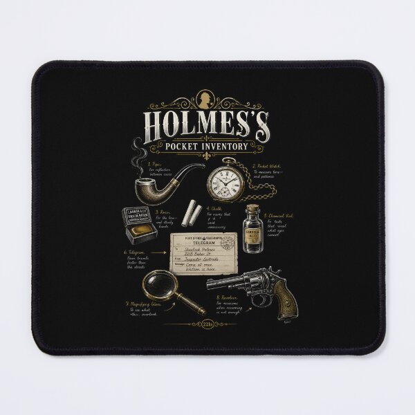 Item preview, Holmes’s Pocket Inventory 221B Sherlock Holmes Detective Tools Design designed and sold by Fenay Designs.