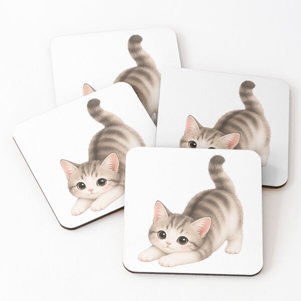 Item preview, Playful Stretching Kitten designed and sold by apex.vibe.