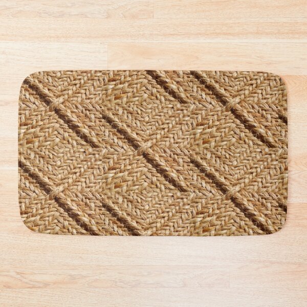 Item preview, Herringbone Jute Weave Macro Flat Lay Texture designed and sold by NeonLimitless.