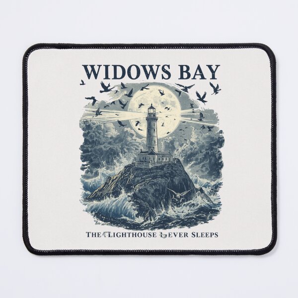 Item preview, Widows Bay – The Lighthouse Never Sleeps | Vintage Gothic Lighthouse T-Shirt | Haunted Coastal Adventure Design designed and sold by Vvmd.