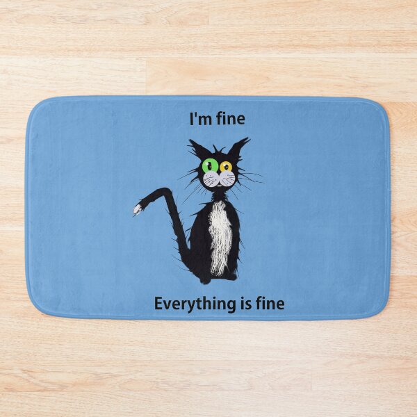 Item preview, I'm Fine Cat designed and sold by Nightflyer Art.