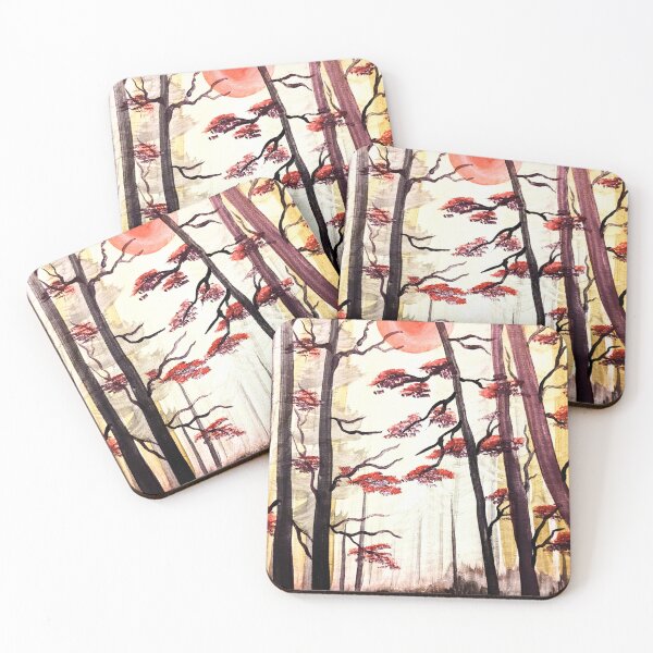 Item preview, Blood Moon Forrest - Watercolor Painting designed and sold by DreamTrek.