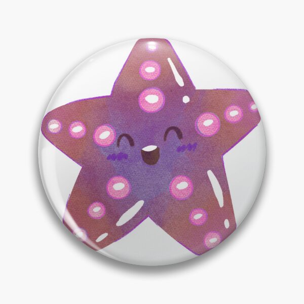 Item preview, Cute Purple Kawaii Starfish - Ocean Friends designed and sold by Theselinara.