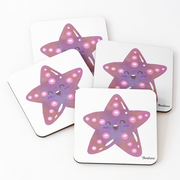 Item preview, Cute Purple Kawaii Starfish - Ocean Friends designed and sold by Theselinara.