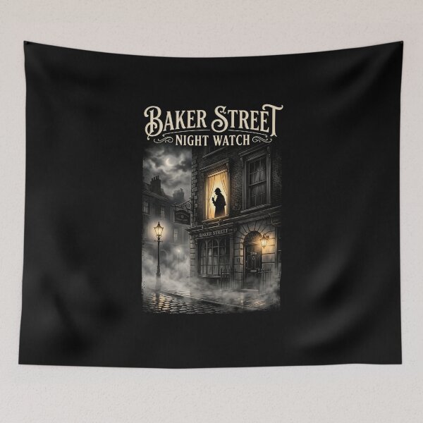 Item preview, Baker Street Night Watch Sherlock Holmes 221B London Design designed and sold by Fenay Designs.