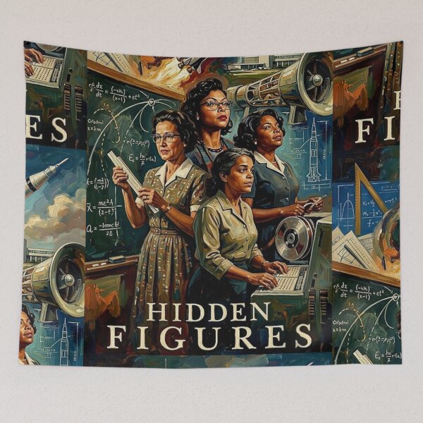 Item preview, Hidden Figures Retro NASA Space Race Mathematics Tribute Art Movie Poster designed and sold by Art's Diner.