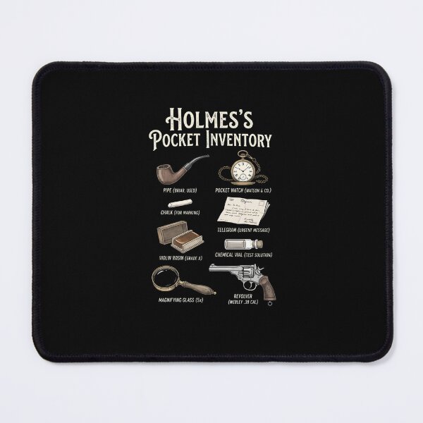 Item preview, Holmes’s Pocket Inventory Pipe Watch Chalk Telegram Detective Design designed and sold by Fenay Designs.