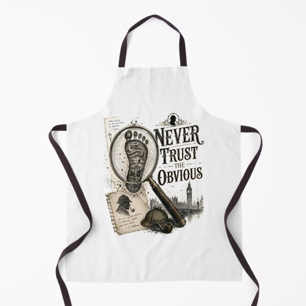 Item preview, Never Trust the Obvious Sherlock Holmes Magnifying Glass Footprint Design designed and sold by Fenay Designs.