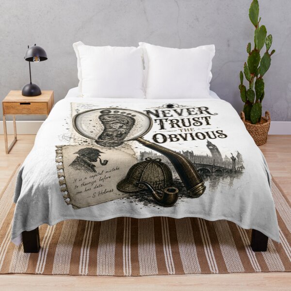 Item preview, Never Trust the Obvious Sherlock Holmes Magnifying Glass Footprint Design designed and sold by Fenay Designs.