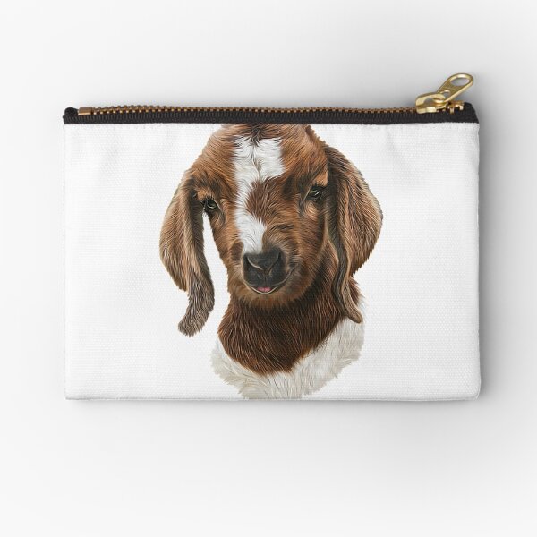 Portrait of a Goat - Boer Goat Baby Nicklaus Zipper Pouch