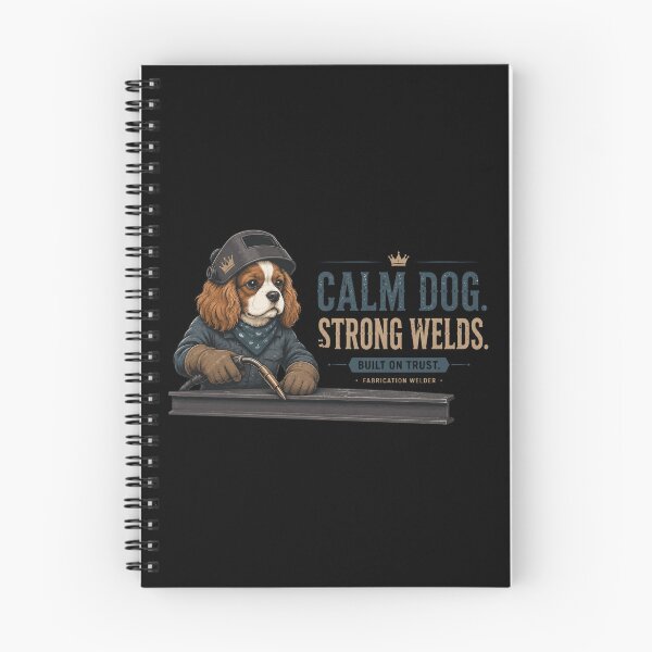 Item preview, Calm Dog Strong Welds Cavalier King Charles Spaniel Fabrication Welder Vintage Welding Design designed and sold by RusticMeadow.