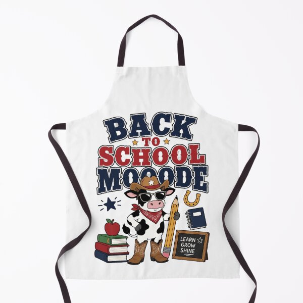 Item preview, Back To School Mooode Western Cow Teacher First Day School Cowboy Cow designed and sold by Thread&Fable.