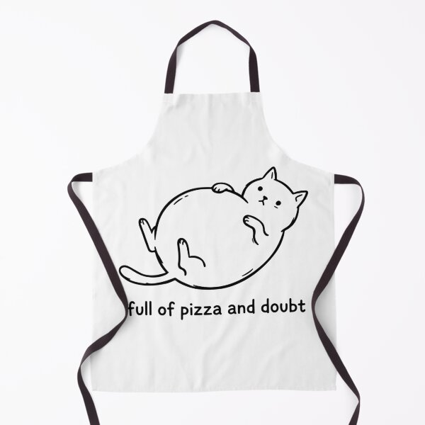 Item preview, Full of Pizza and Doubt Funny Chubby Cat designed and sold by raedattia.