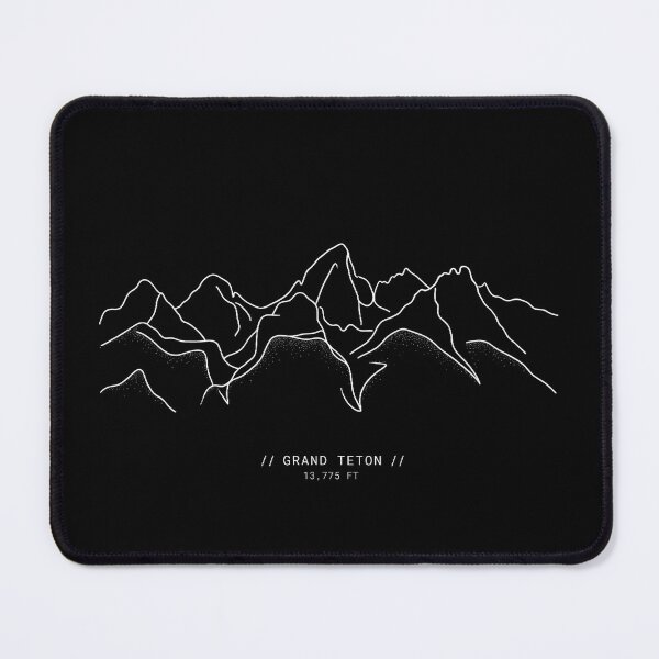 Item preview, Grand Teton Mountain Minimalist Line Art designed and sold by PeakLineStudio.