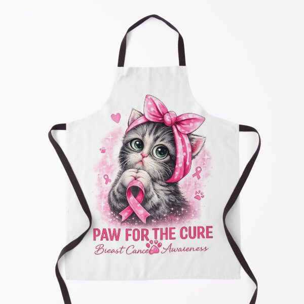 Item preview, Cute Cat Breast Cancer Awareness Pink Ribbon T-Shirt Design designed and sold by ⭐ AURA STUDIO.