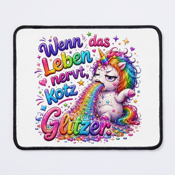 Item preview, When Life Annoys You Puke Glitter German Quote designed and sold by Tinosshop.