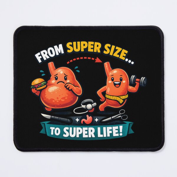Item preview, From Super Size to Super Life - Funny Stomach Weight Loss Motivation designed and sold by SidTastic .