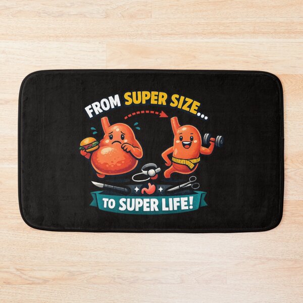 Item preview, From Super Size to Super Life - Funny Stomach Weight Loss Motivation designed and sold by SidTastic .