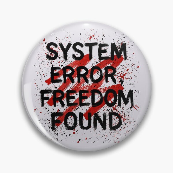 Item preview, System Error Freedom Found Minimalist Typography  Neon Blue Design vol 2 designed and sold by GoGreenlove.