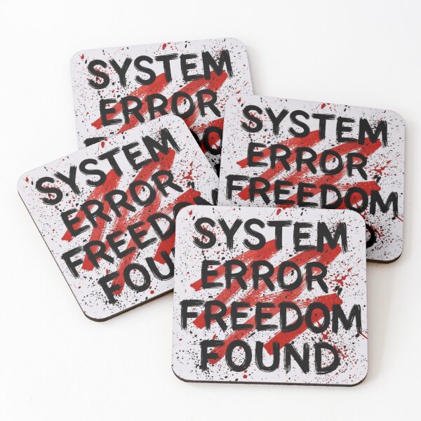 Item preview, System Error Freedom Found Minimalist Typography  Neon Blue Design vol 2 designed and sold by GoGreenlove.