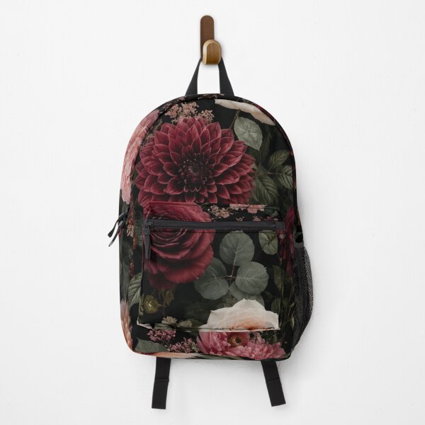 Aperçu de l'œuvre Coque de téléphone noire à motif floral | Design élégant et luxueux de roses et pivoines botaniques sombres créée et vendue par Nara8.