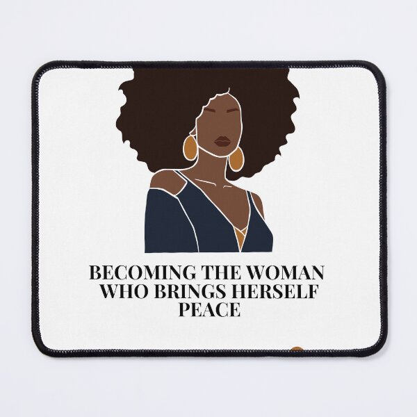 Item preview, Becoming the Woman Who Brings Herself Peace | Inspirational Self-Love Quote designed and sold by Miss Lotus Studio.