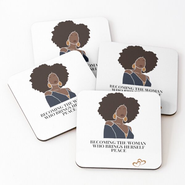 Item preview, Becoming the Woman Who Brings Herself Peace | Inspirational Self-Love Quote designed and sold by Miss Lotus Studio.