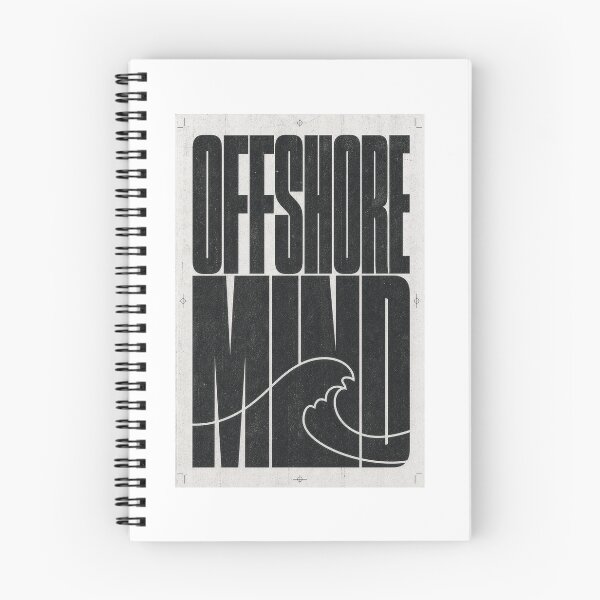 Item preview, Offshore Mind Brutalist Grid Surf Print Monochrome Art Poster Sticker Surfer Gift designed and sold by sharifex.