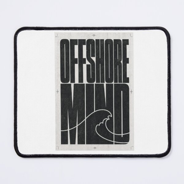 Item preview, Offshore Mind Brutalist Grid Surf Print Monochrome Art Poster Sticker Surfer Gift designed and sold by sharifex.