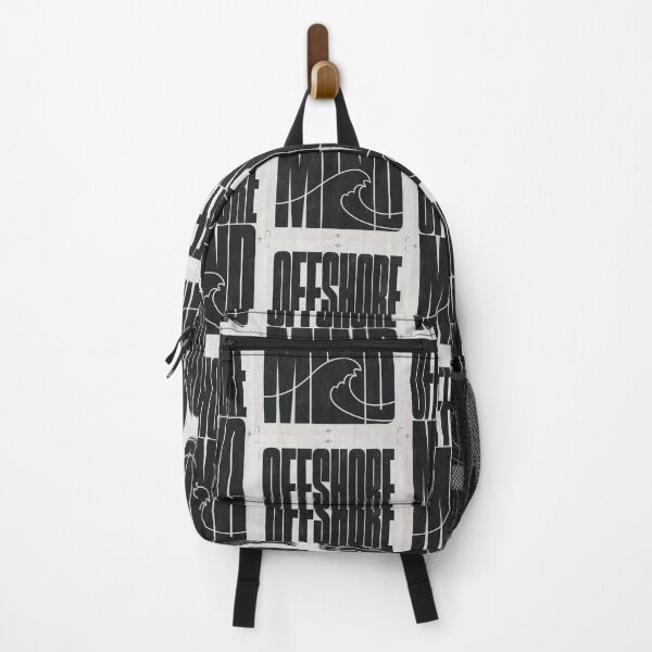 Item preview, Offshore Mind Brutalist Grid Surf Print Monochrome Art Poster Sticker Surfer Gift designed and sold by sharifex.
