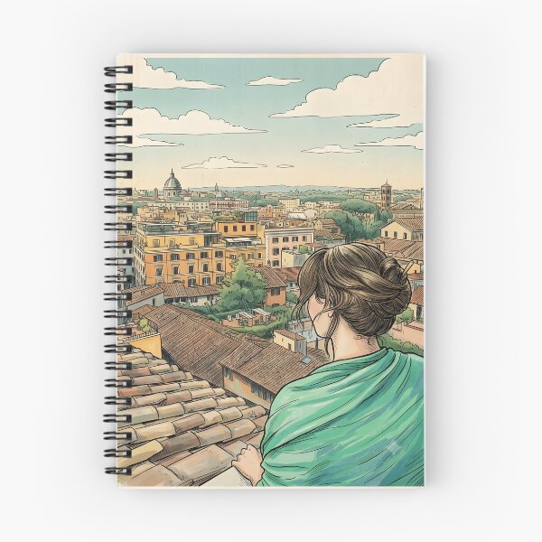 Item preview, Girl Looking Over Rome Rooftops designed and sold by Megghy-Style.