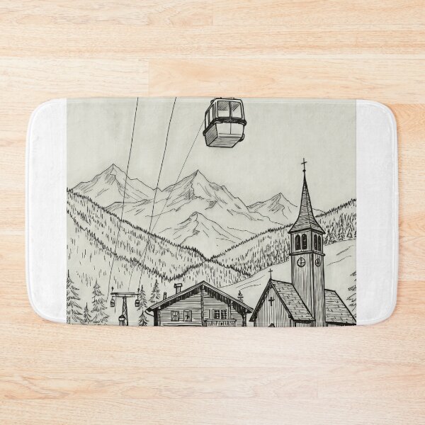 Artikelvorschau, Kirche, Winter, Kirchen, Skifahren entworfen und verkauft von Andrew Freeman.