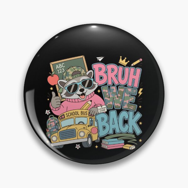 Item preview, Bruh We Back Raccoon Boys Back to School designed and sold by KroghDs.