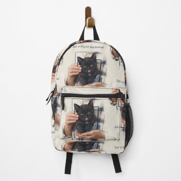 Item preview, Just a Tiny Bit Mischievous! Cute Black Kitten in Pocket designed and sold by Fatomfatom.