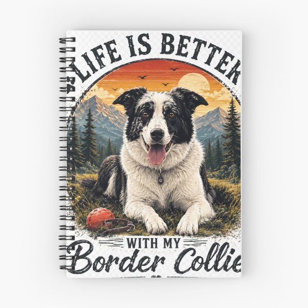 Item preview, Border Collie Adventure - Vintage Dog Lover Illustration designed and sold by KOZStudio.