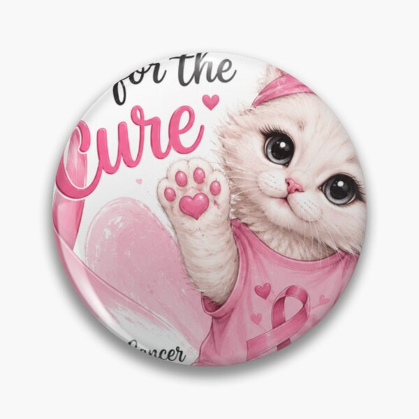 Item preview, Cute Cat Breast Cancer Awareness Shirt designed and sold by ⭐ AURA STUDIO.