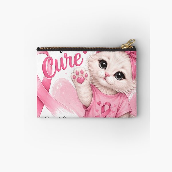 Item preview, Cute Cat Breast Cancer Awareness Shirt designed and sold by ⭐ AURA STUDIO.