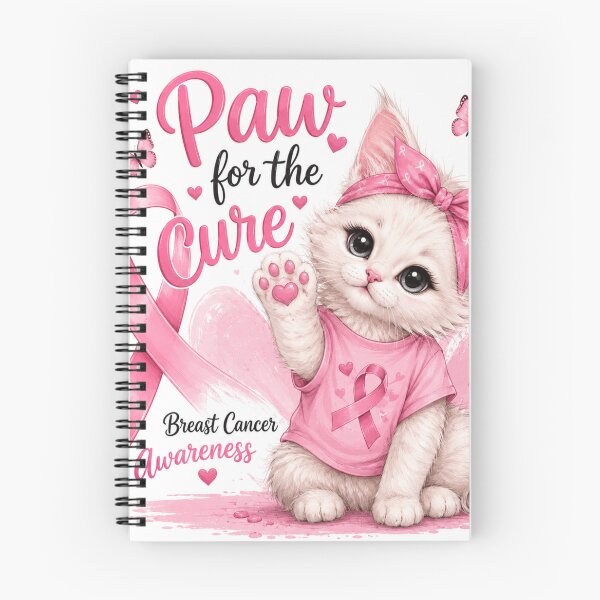 Item preview, Cute Cat Breast Cancer Awareness Shirt designed and sold by ⭐ AURA STUDIO.