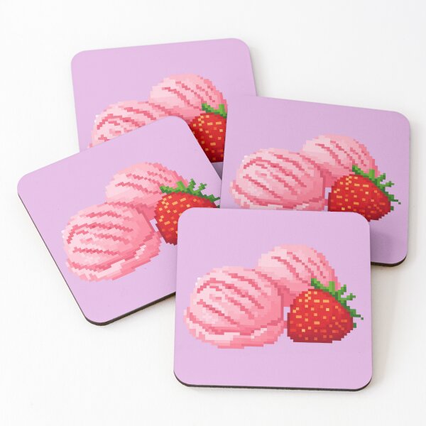 Item preview, Pixel Strawberry Ice Cream designed and sold by tamsclub.