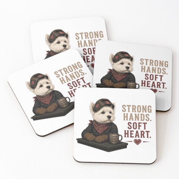 Item preview, Strong Hands Soft Heart West Highland White Terrier Vintage Welding Design designed and sold by RusticMeadow.