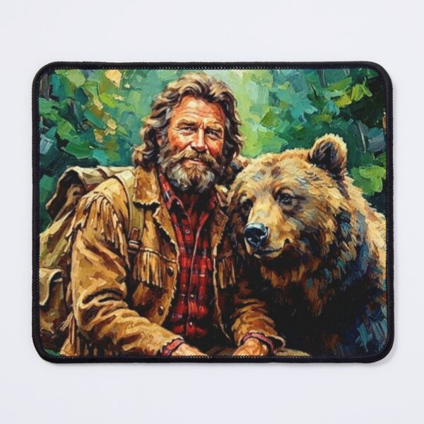 Item preview, Grizzly Adams Retro Western Adventure Forest Mountain Man Bear Tribute Art Movie Poster designed and sold by Art's Diner.