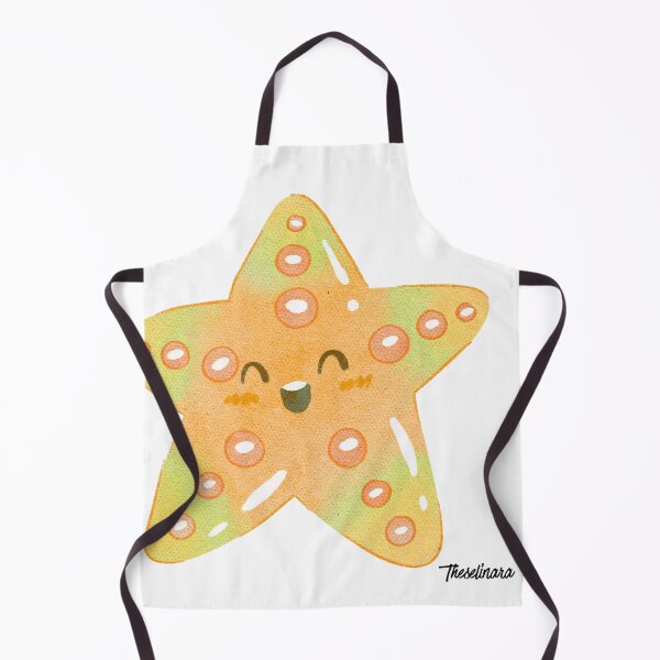 Item preview, Cute Orange Kawaii Starfish - Ocean Friends designed and sold by Theselinara.