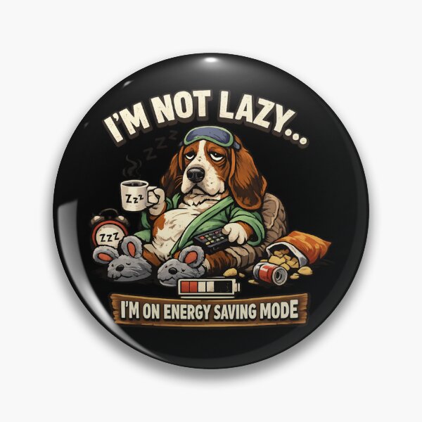 Item preview, Lazy Basset Hound - Energy Saving Mode designed and sold by SidTastic .