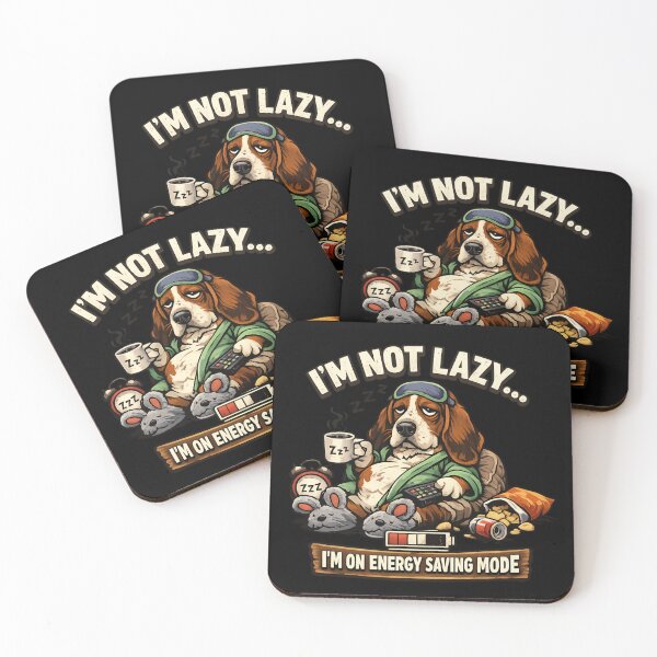 Item preview, Lazy Basset Hound - Energy Saving Mode designed and sold by SidTastic .