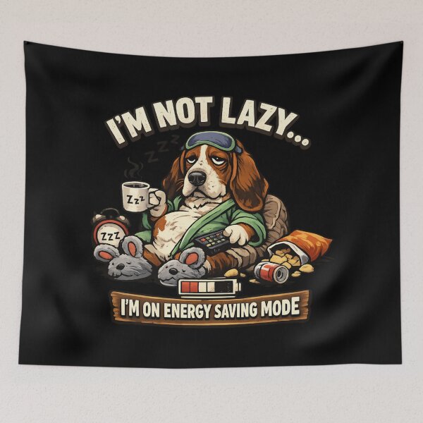 Item preview, Lazy Basset Hound - Energy Saving Mode designed and sold by SidTastic .