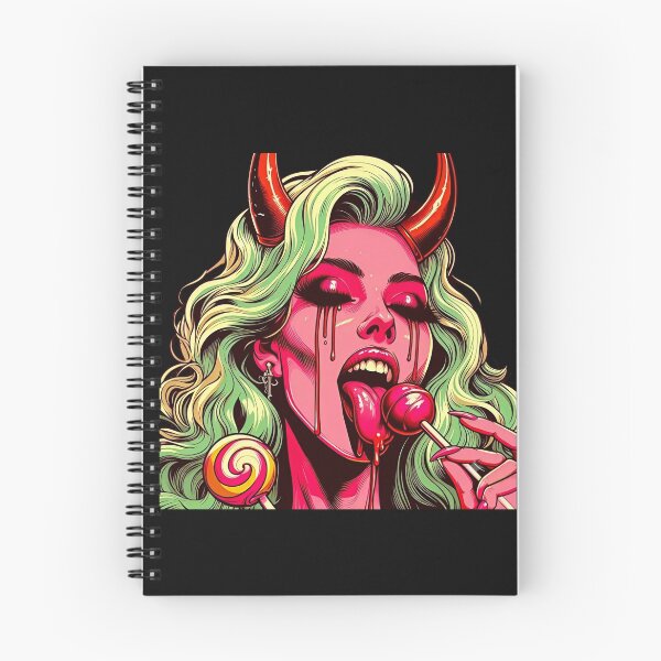 Item preview, Neon Demon Girl Eating Candy designed and sold by Voodoo Store Paranormal Collections.
