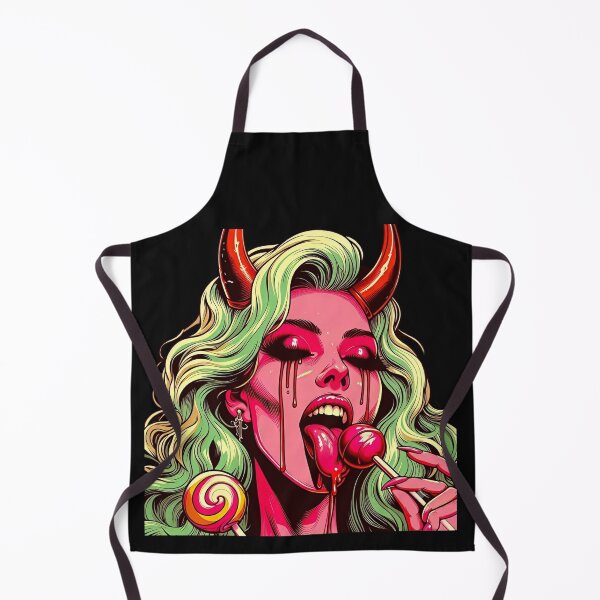 Item preview, Neon Demon Girl Eating Candy designed and sold by Voodoo Store Paranormal Collections.
