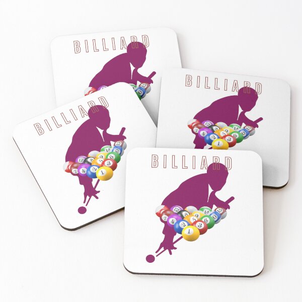 Item preview, Snooker & Pool Lover Billiard Player Silhouette with Pool Balls. designed and sold by LunaPrintCo.