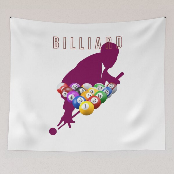 Item preview, Snooker & Pool Lover Billiard Player Silhouette with Pool Balls. designed and sold by LunaPrintCo.